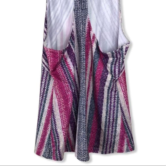 prAna Boost Printed Fitted Racerback Top in Viola Knitta NWT size Large - Picture 7 of 14